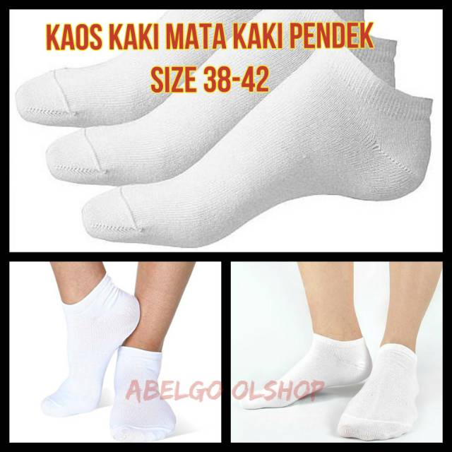 kaos kaki semata kaki putih polos/kaos kaki pendek/kaos kaki pria/wanita