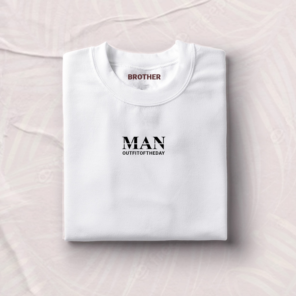 BROTHER STORE - Kaos Distro Pria - KAOS COWOK CEWEK - Kaos Kata Kata - Articel MAN Text HITAM Premium