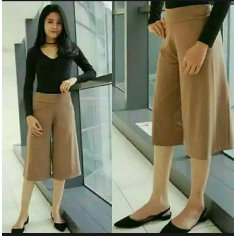 Celana Wanita Kulot Bahan Kain Moscrepe