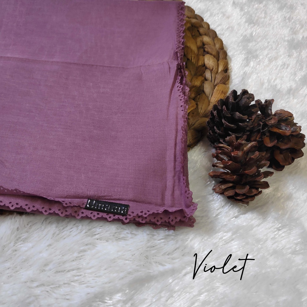 HIJAB SEGI EMPAT VOAL UMAMA LC, JILBAB LASERCUT, VOAL UMAMA, SEGI EMPAT VOAL-Violet