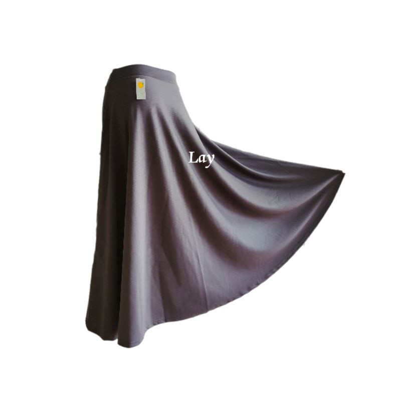 Rok Jodda Scuba Premium // Rok Payung murah // Rok Scuba premium-Abu Tua