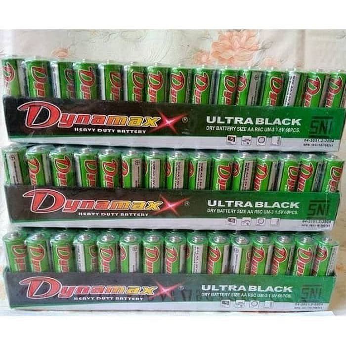 Baterai AA dynamax baterai A2 dynamax hijau baterai A3 TWT jam dinding baterai mainan murah AAA
