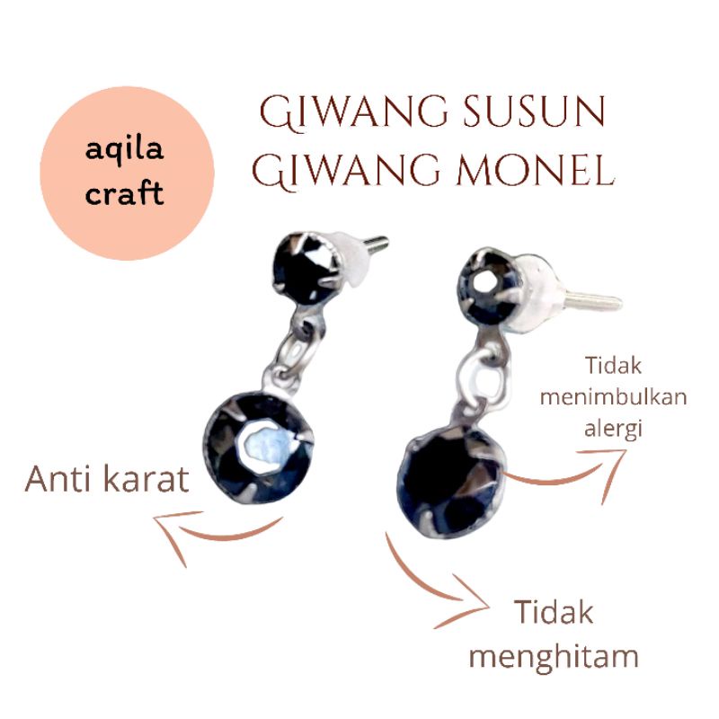 ANTING MONEL/GIWANG SUSUN BULAT NO 6/ANTING TUSUK/CUBLEK DIAMOND/ANTING WANITA KEKINIAN