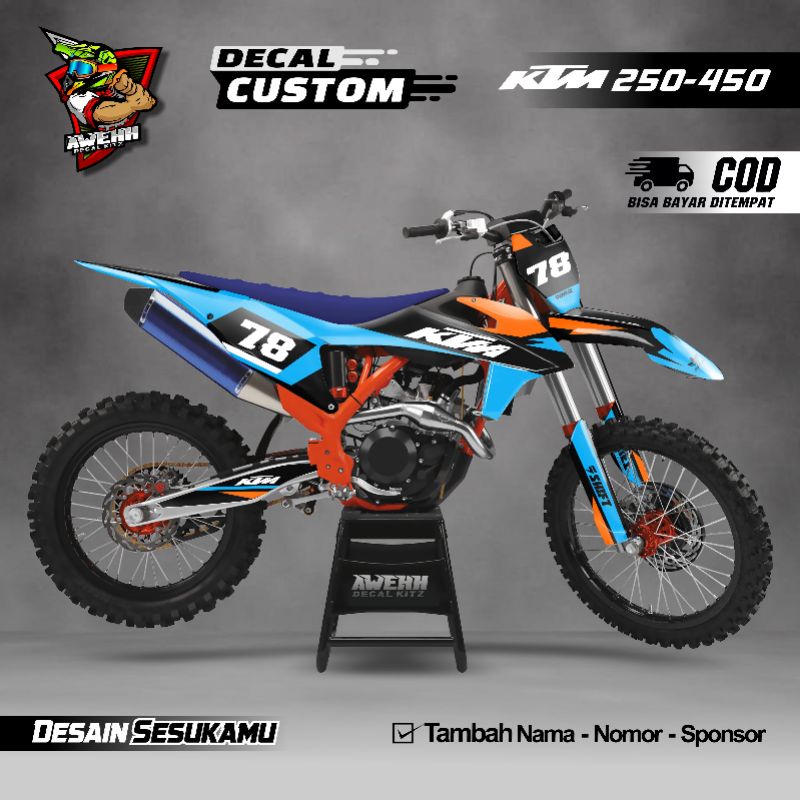 DECAL KTM 250 2017 - KTM 450 - KTM SIXDAY CUSTOM DESAIN