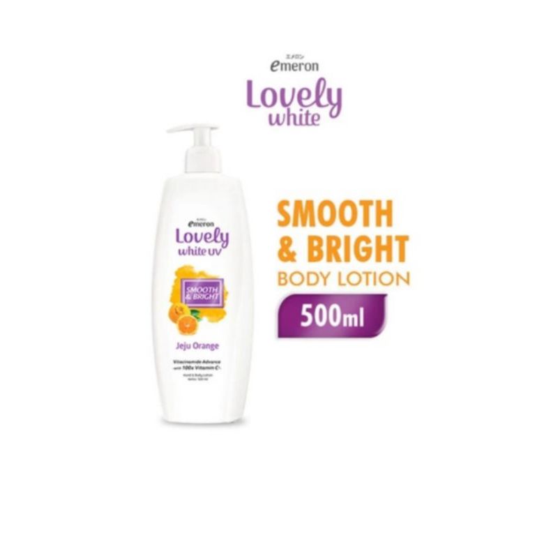 HANDBODY EMERON LOVELY Body Lotion Glowing White Pump 500ml~handbody Lotion Lovely Original 100%