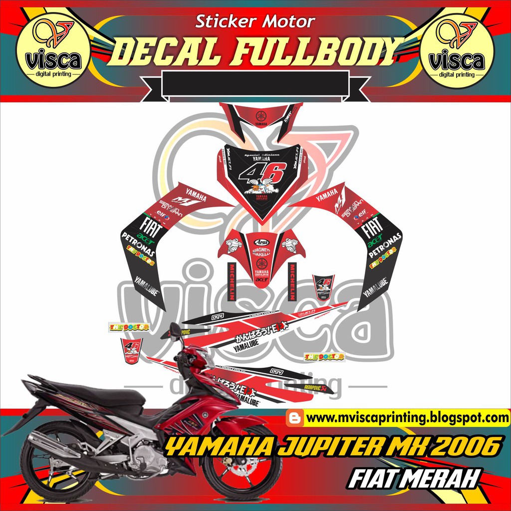DECAL MOTOR FULLBODY YAMAHA JUPITER MX 2006 FIAT
