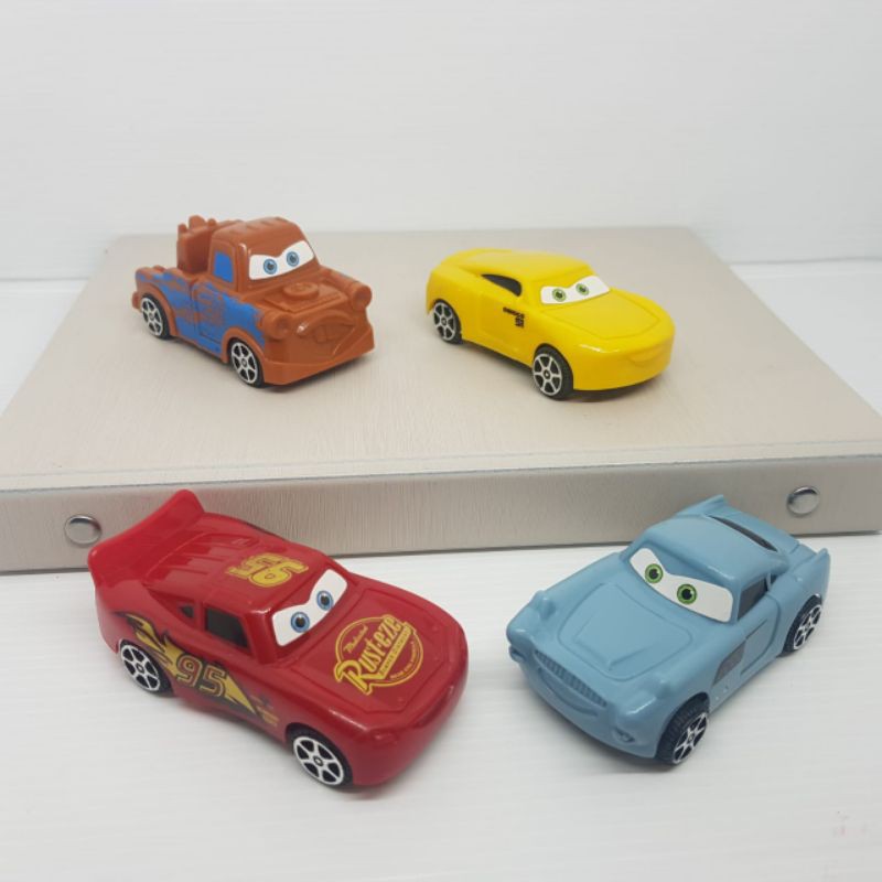 4 pc cars cake topper hisasan kue figurin mainan kue ulangtahun topper kue