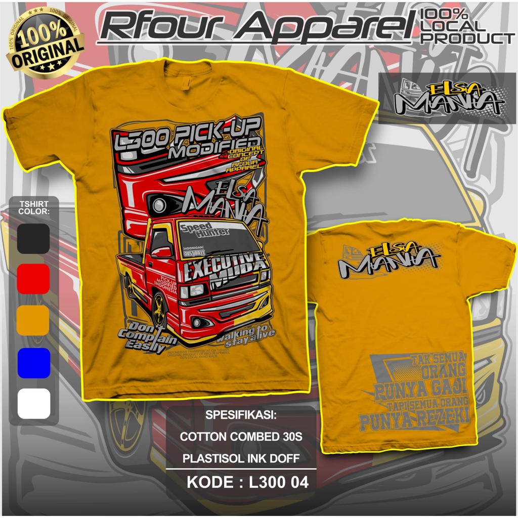 KAOS PICK UP L300 DRIVER PICK UP MBOIS BAJU KAOS DISTRO ELSA MANIA INDONESIA KAOS PRIA PICK UP ELSA