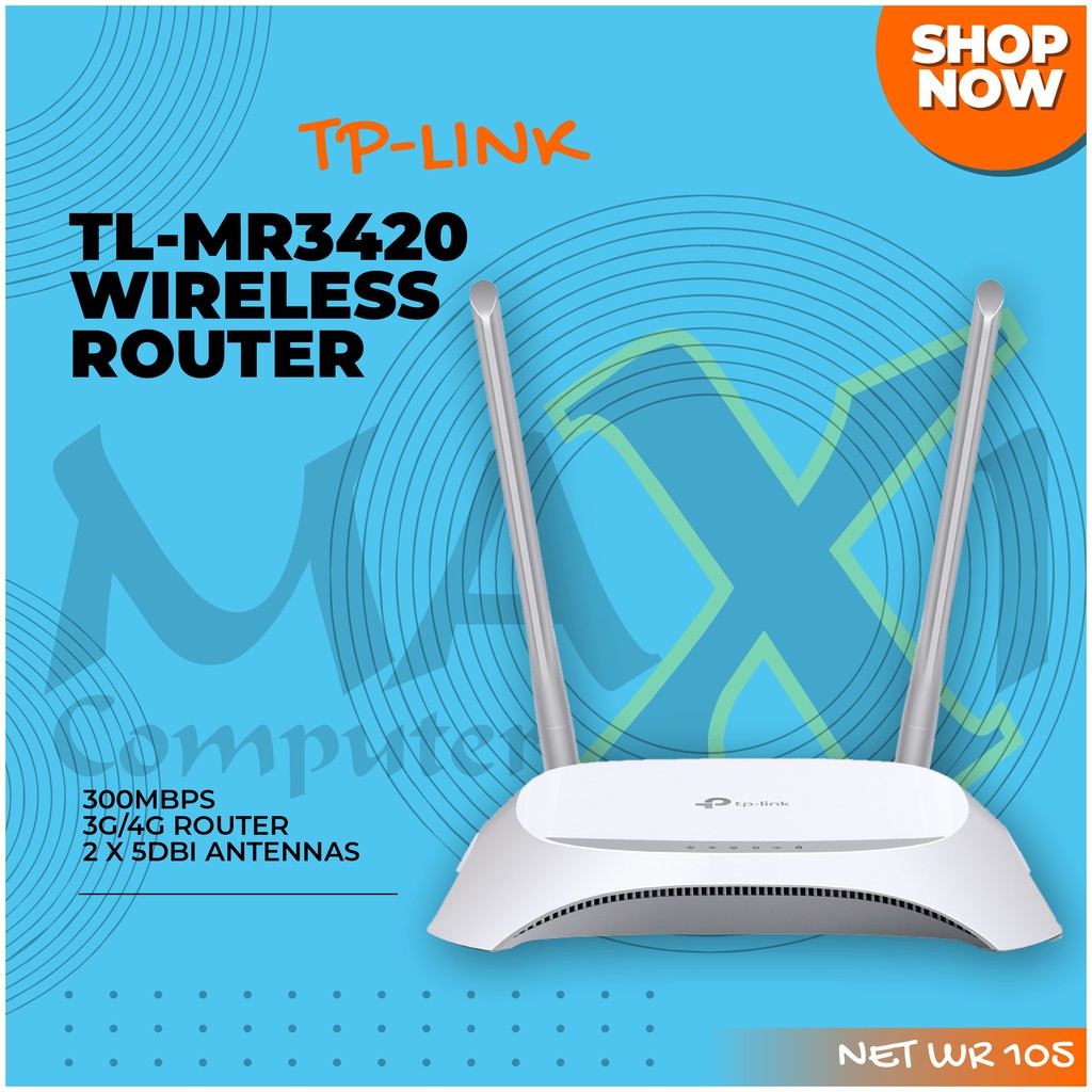 TP-Link TL-MR3420 2 * 5dBi Antenna Gain 300Mbps 3G/4G Wireless N Router