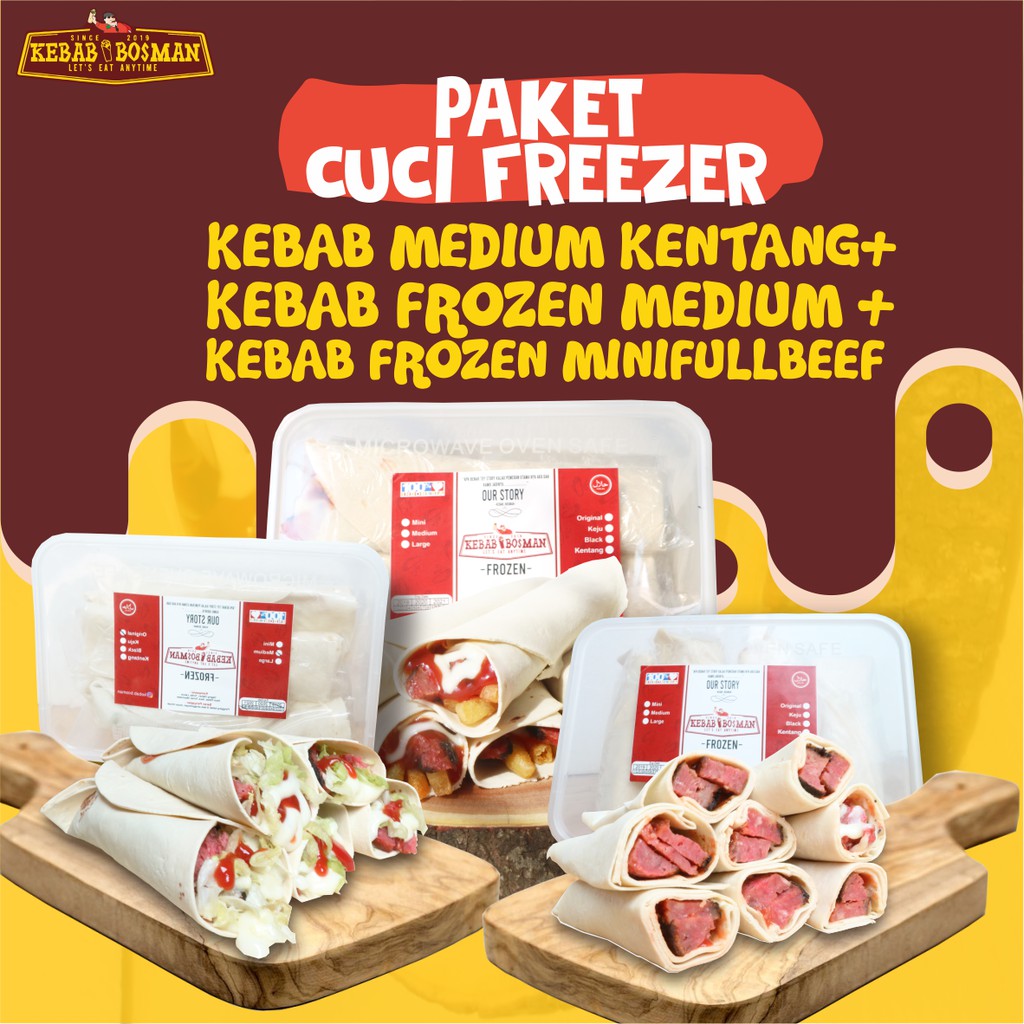 

PAKET KEBAB KENTANG, KEBAB FROZEN DAN KEBAB FROZEN MINIFULLBEEF