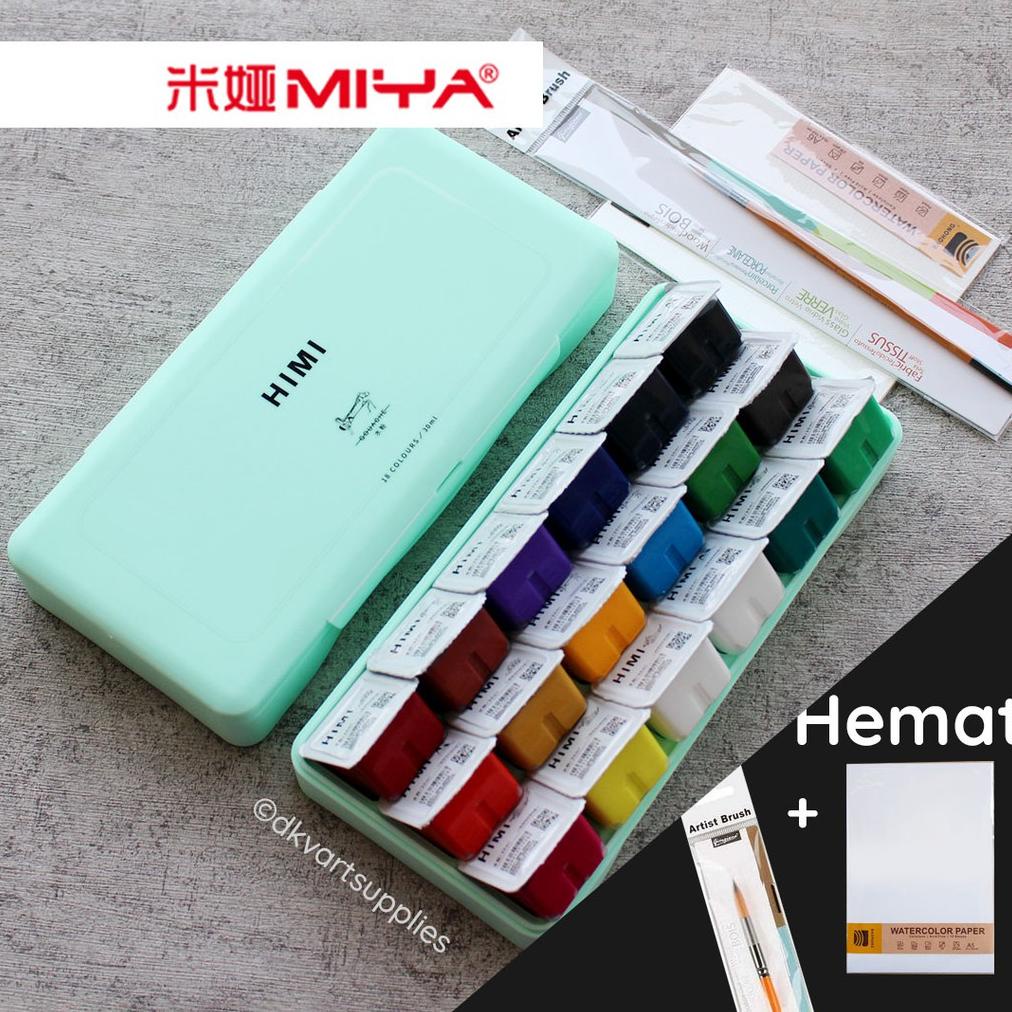 

((BISA COD)) Miya Himi Gouache 18 Warna Colors 30ml