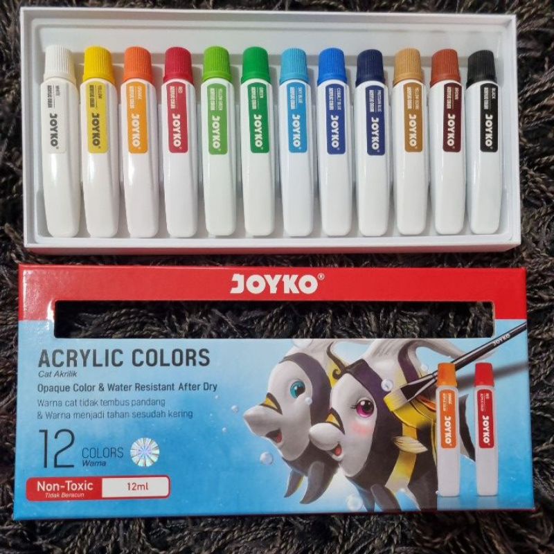 Acrylic Color Cat Akrilik Joyko 12ML-12 Warna Colors