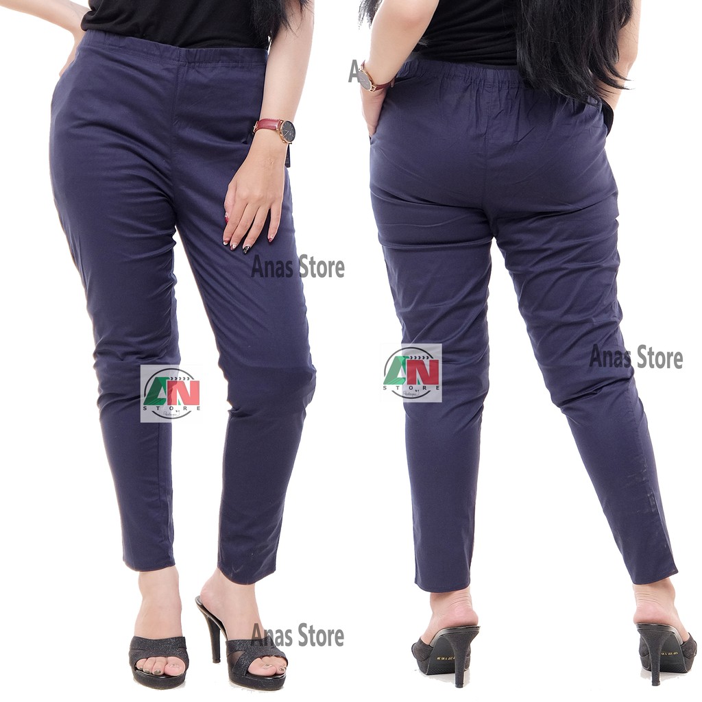 CELANA KATUN ANTI BEGAH JUMBO SIZE XXL  BASIC COTTON PANTS CELANA PANJANG STRETCH