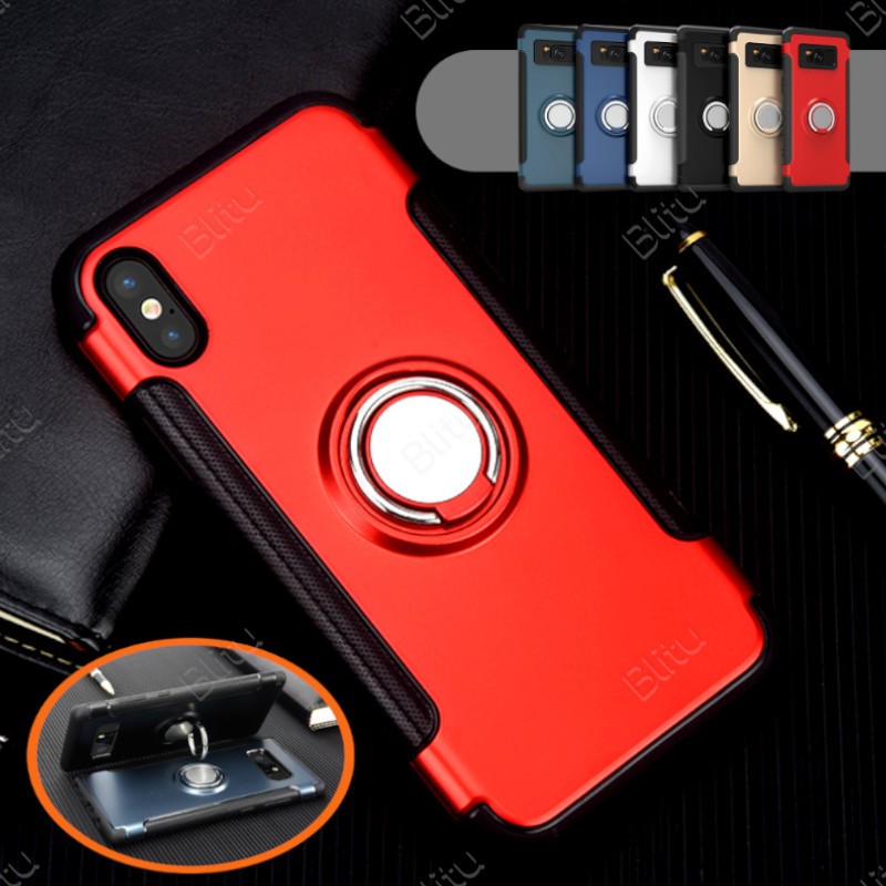 Carbon Ring Magnet Hard Case OPPO F1 F1s F3 F5 F7 F9 F11 F15 R7 R7s R9 R9s R10 Pro Plus Youth Lite