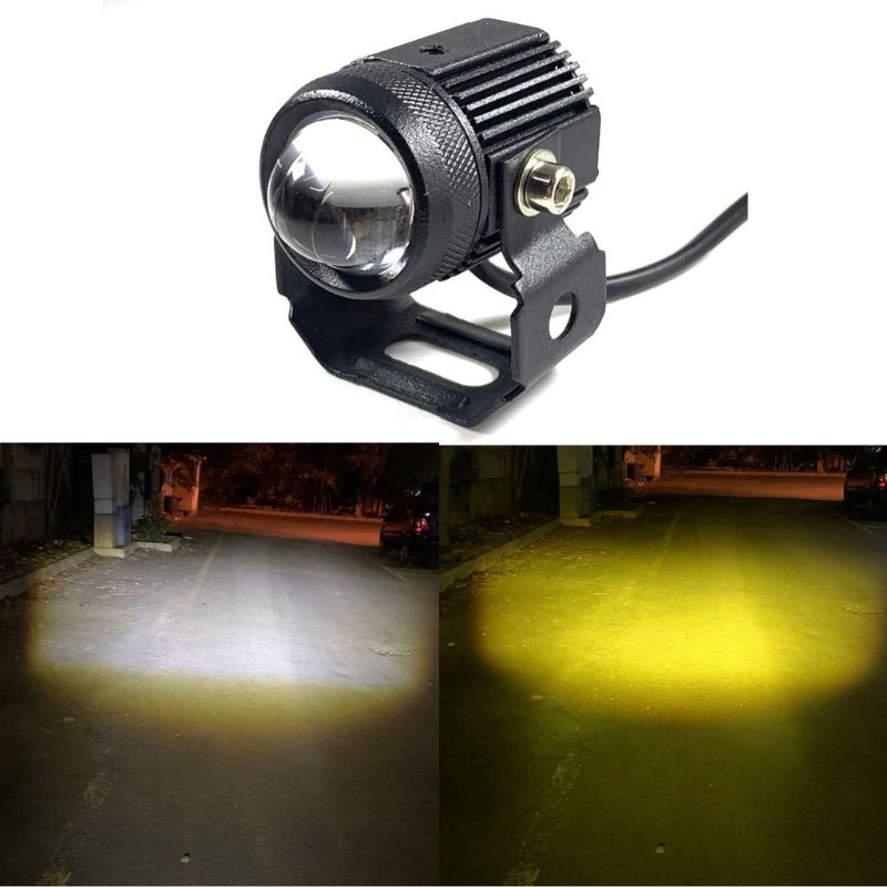 Lampu Tembak LED Foglamp Laser D2 2 Warna Putih /Kuning  Putih/Putih High Low HQ 36Mm