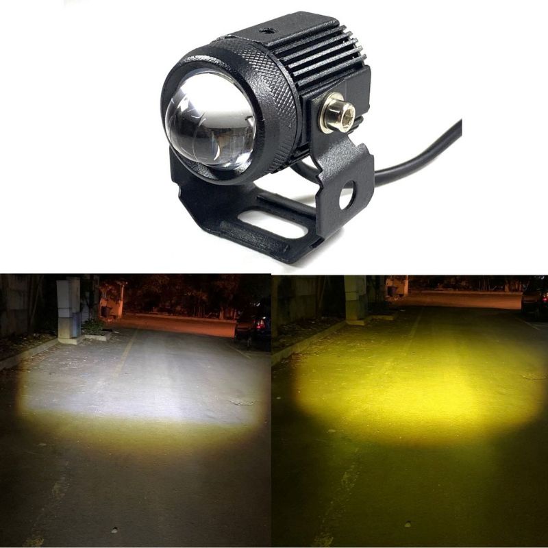 Lampu Tembak LED Foglamp Laser D2 2 Warna Putih /Kuning  Putih/Putih High Low HQ 36Mm