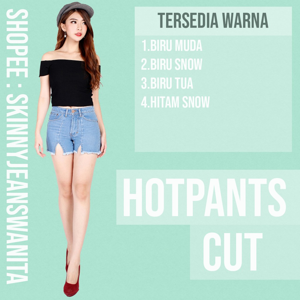  Size 27 30 Celana  Hotpants Cut Depan  Hotpants Belah  