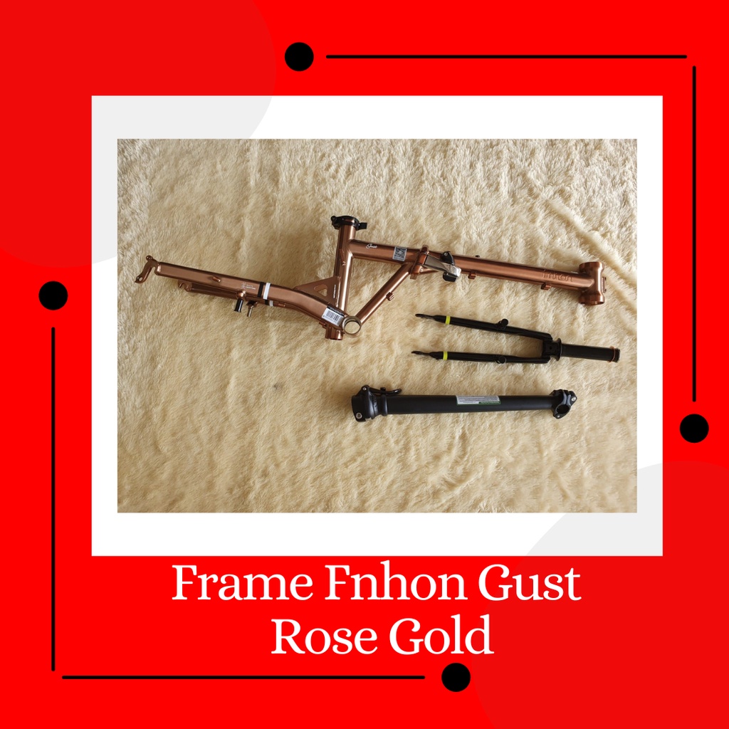 Frame set fnhon Gust Rose Gold 20 inch V brake gust Rose Gold 20" not Blast Storm