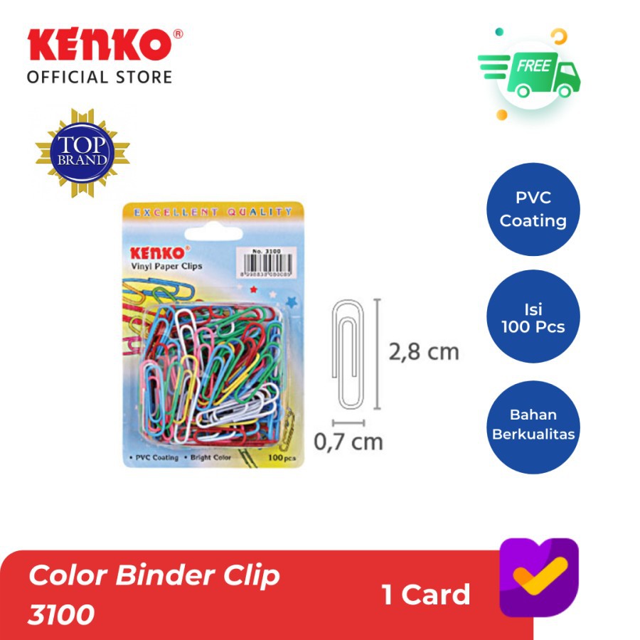 

KENKO PAPER CLIP 3100 COLOR / 6 CARD