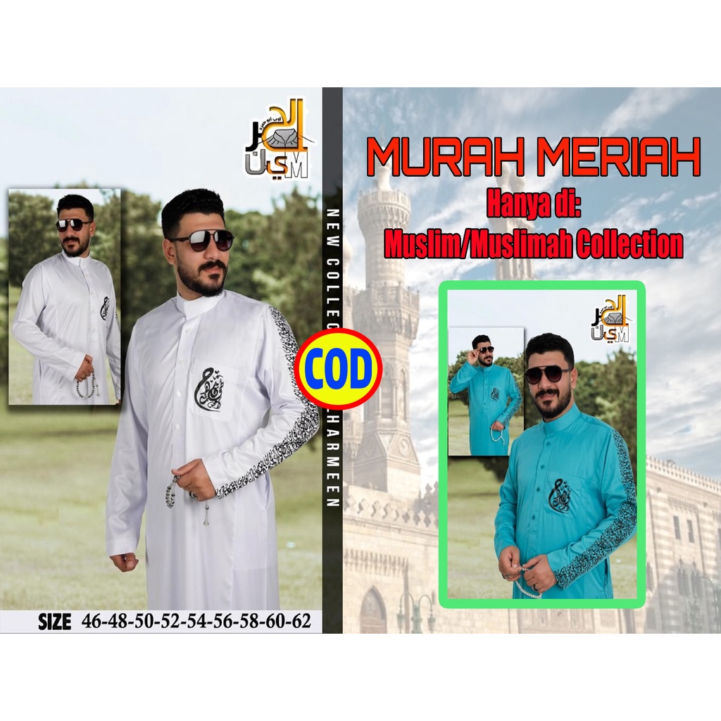 JUBAH PRIA JUBAH AL HAROMAIN JUBAH MOTIF HIJAIYYAH JUBAH IMPOR JUBAH ORIGINAL JUBAH POLYSTER