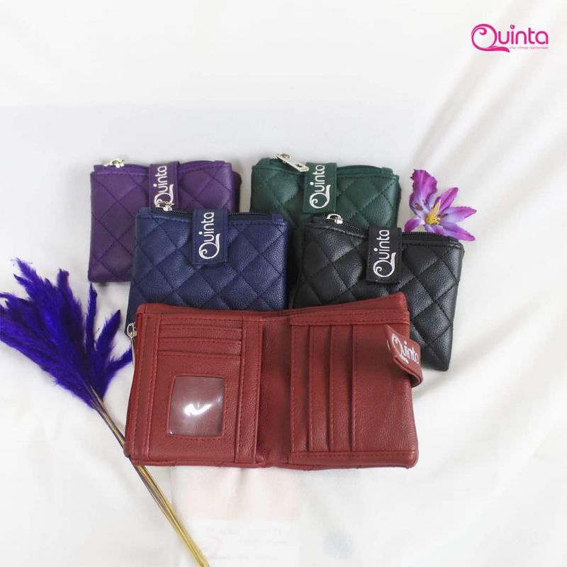 dompet lipat tas quinta original dompet mona dompet motif bordir ukuran 9,5*12 cm tas quinta origina