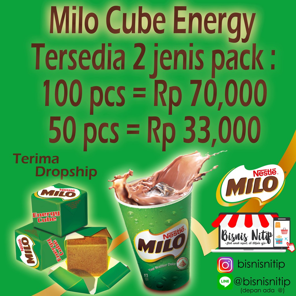 Milo Energy Cube 50 Pcs !! FREE BUBBLE WRAP !!  Shopee 