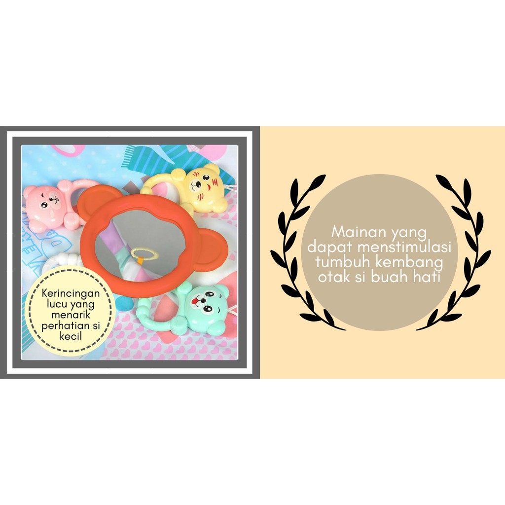 LBS Baby Play Gym Mainan Anak Bayi Rattle & Piano Playmat Matras / Kasur Bayi Playgym Musical-3