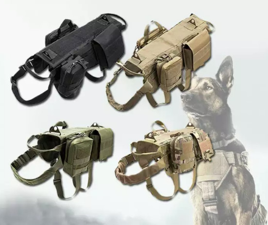 Vest Harness Baju Rompi Dog Anjing Besar K9 Training Military Set