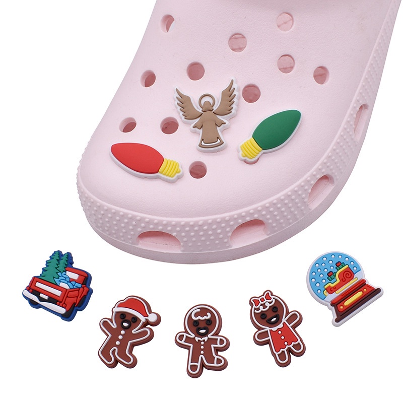 Fashion Crocs Jibbitz Aksesoris Kreatif &quot;Seri Natal&quot; Kartun Sepatu Gesper DIY Shoes Charm