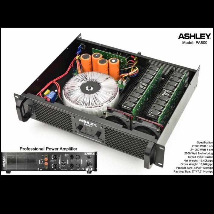 Power Amplifier Ashley Pa800 Pa 800 4Ch Original