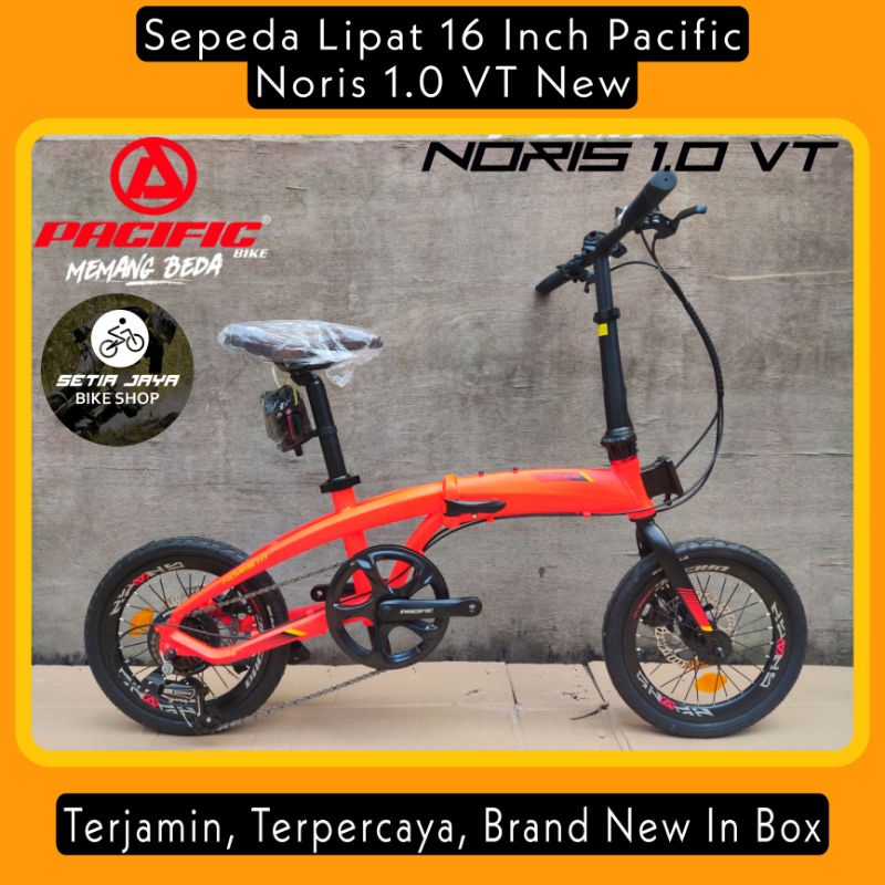 Sepeda Lipat / Folding Bike 16 Inch PACIFIC NORIS 1.0 VT Alloy 7 Speed New