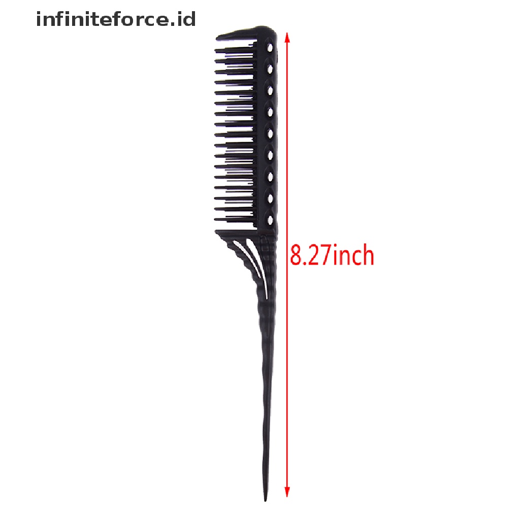 1pc Sisir Rambut 3 Baris Ekor Tikus Untuk Styling