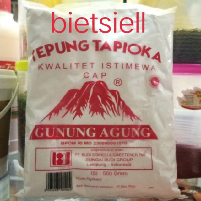 

tepung tapioka 500 gr gunung agung 20 pcs/krt