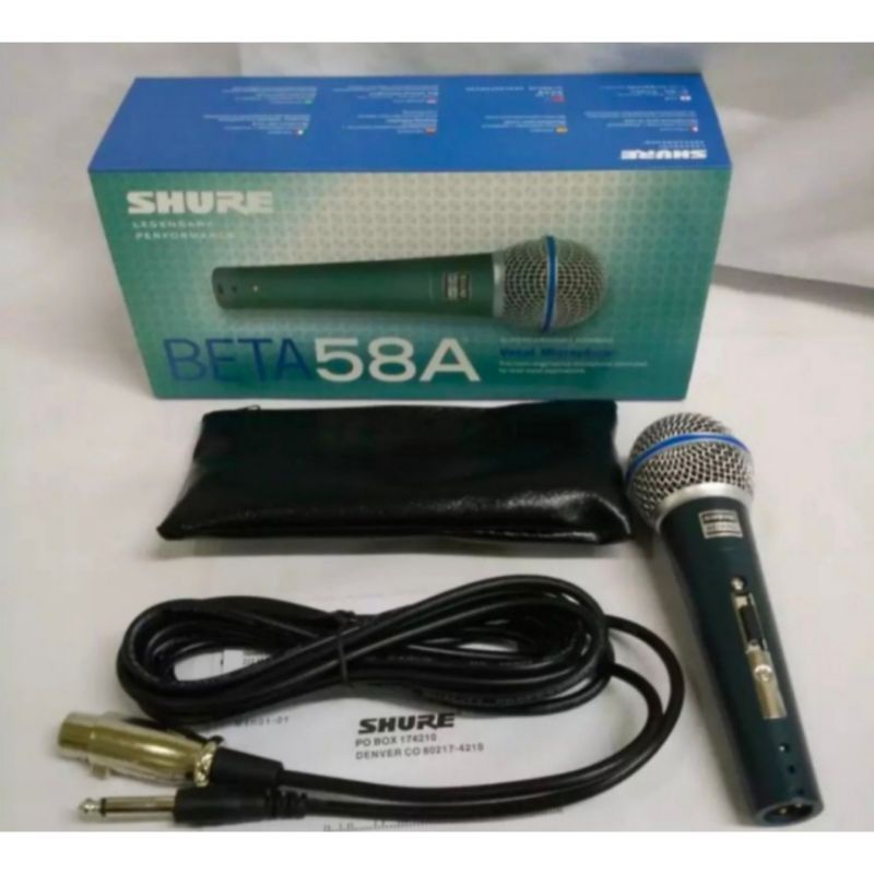 MIC KABEL SHURE BETA 58 A / MICROPHONE SHURE KABEL BETA 58A / MIC SHURE BETA 58A