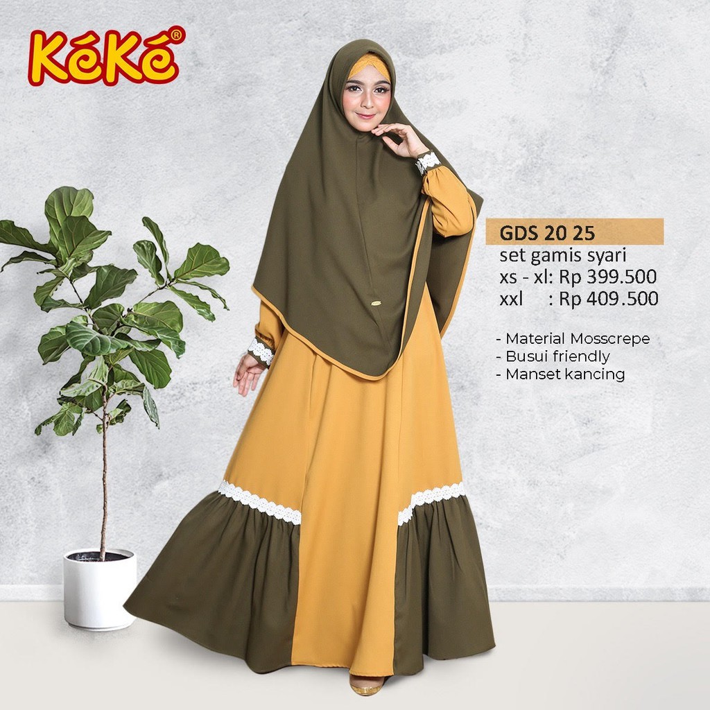 KEKE ➡️ Model Terbaru set Gamis syar'ie GDS 20 25