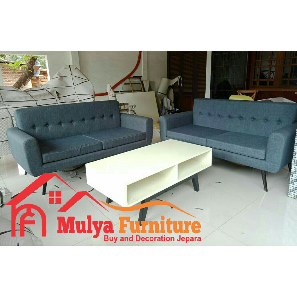 Kursi Tamu Modern Scandinavian Kayu Jati mulya furniture jepara  Termurah  terlaris