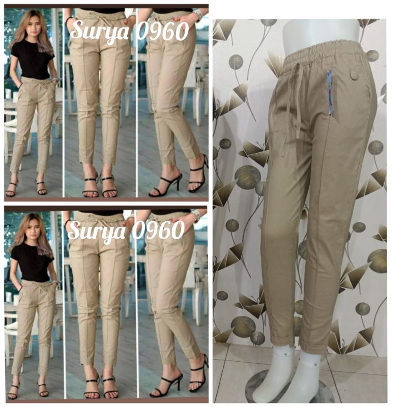 CELANA  BAGGY PANTS TWILL COMBED (HALUS dan TEBAL) Pinggang Full Karet