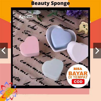 Sponge spons bedak foundation puff bedak bentuk LOVE HATI Valentine 1 pcs