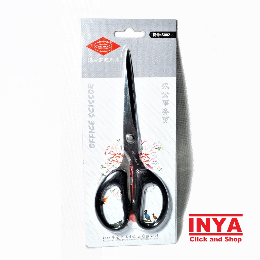 GUNTING DE XIAN TYPE S002 - 6.3 inch SCISSORS - STATIONERY ATK