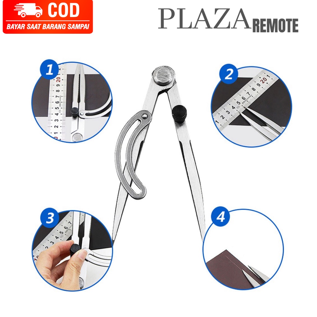 JANGKA KOMPAS PENANDA ADJUSTABLE LOCK SISTEM LINGKARAN Scribe DIY BESI STAINLESS