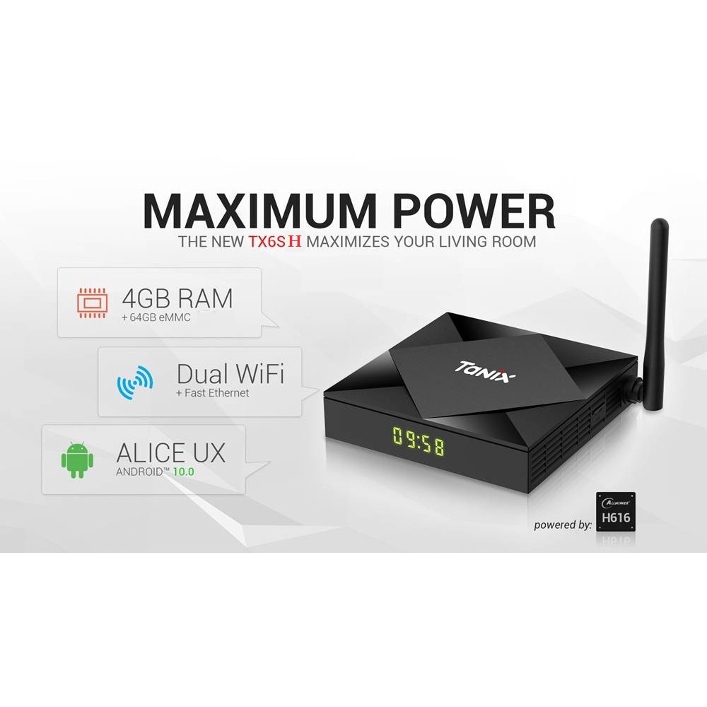 TANIX TX6SH - Android 10 Smart TV Box 8K Display - RAM 4GB ROM 64GB