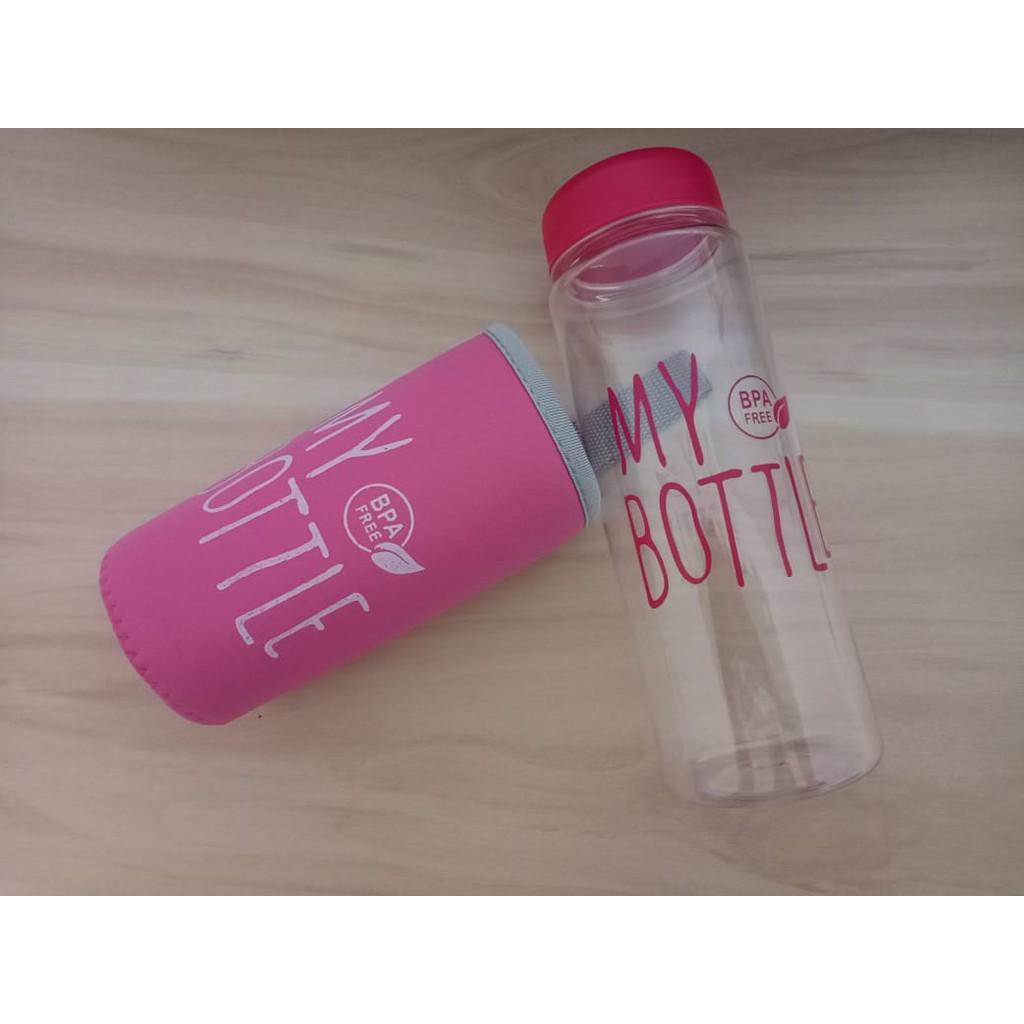 Botol minum my bottle PLUS pouch busa / Tempat minum botol warna [150gr] A026 [BENING]