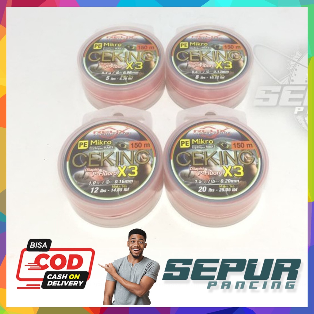 SENAR PE RELIX / SENAR Pancing PE Mikro RELIX NUSANTARA "CEKING" X3 150m