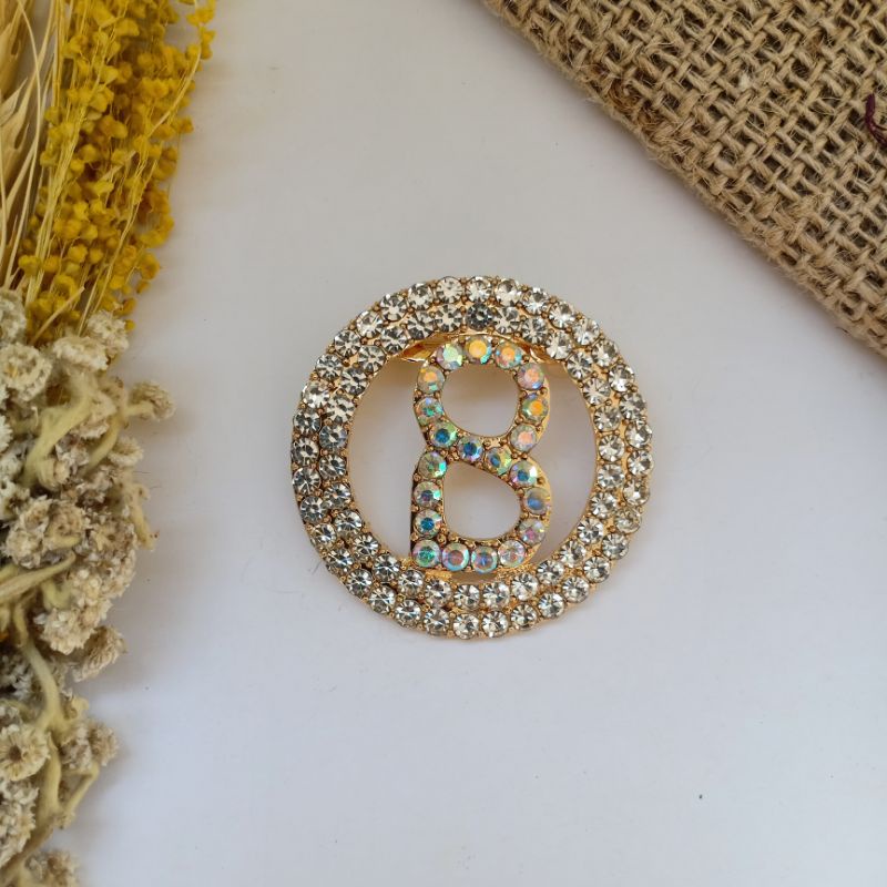 Brooch Buttonscarves KW//Bros Buttonscarves Polos/Mata/Mutiara-B005