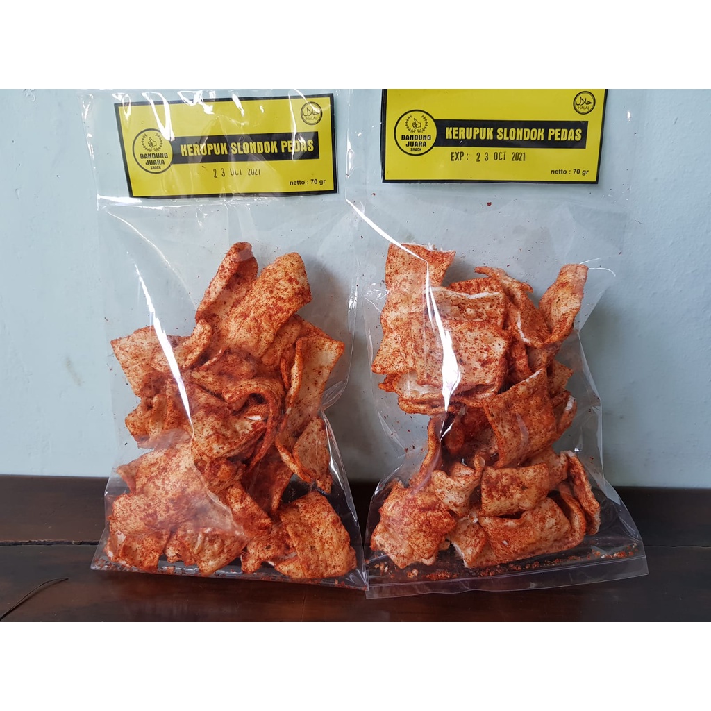 

Krupuk Slondok pedas 70 Gram
