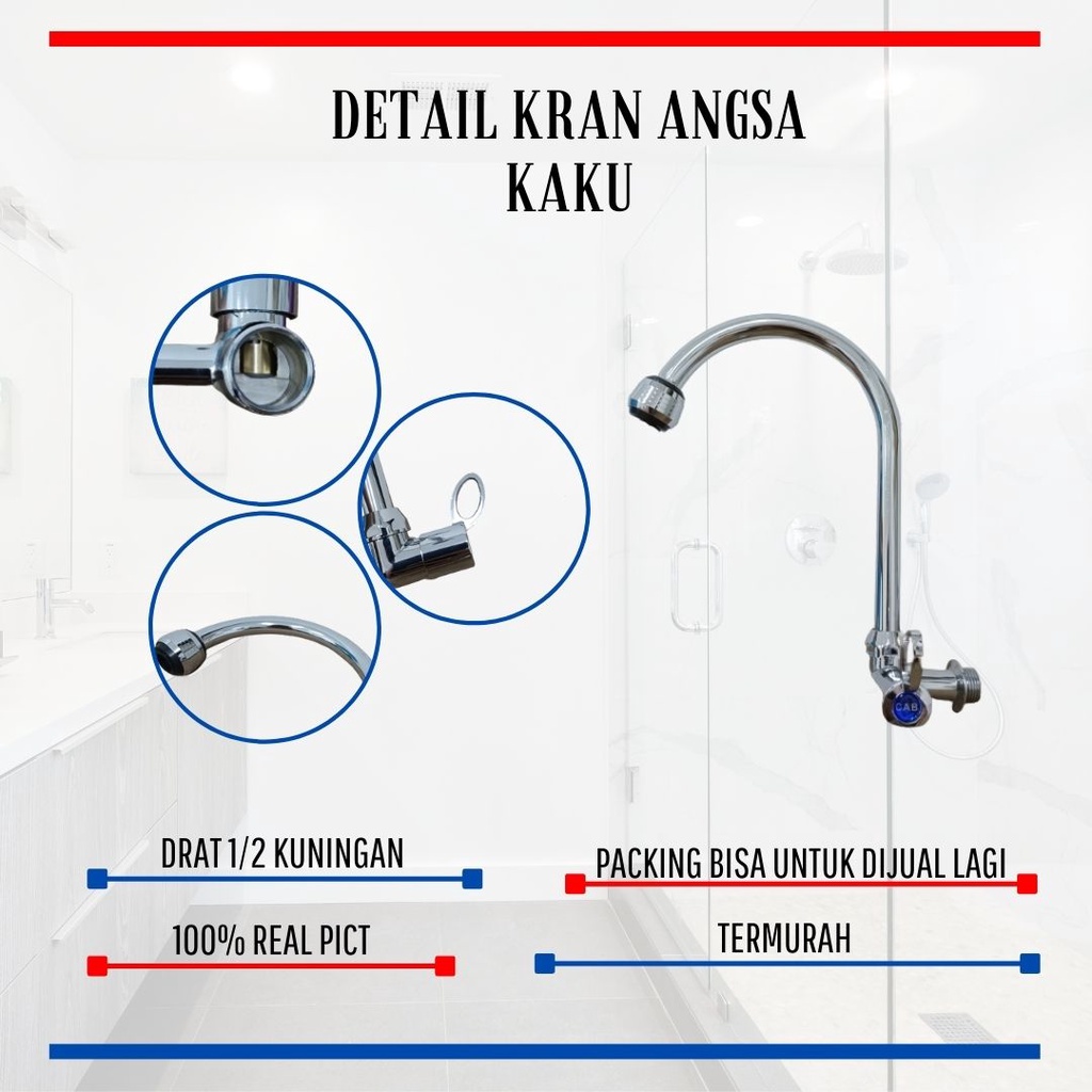 Kran wastafel cuci piring kaku sink dapur kran air engkol