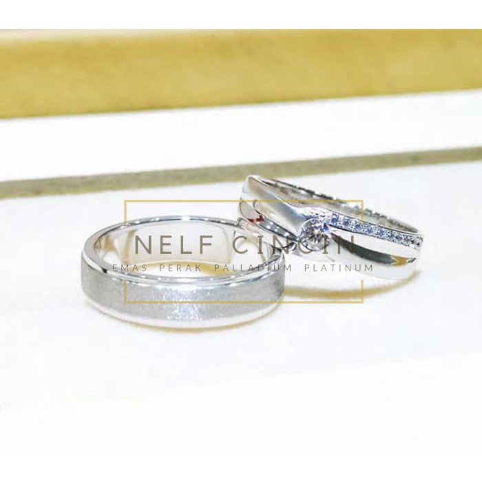 Cincin Nikah Emas Cicin EMAS PUTIH Cincin Kawin Cincin Ukir Nama E05