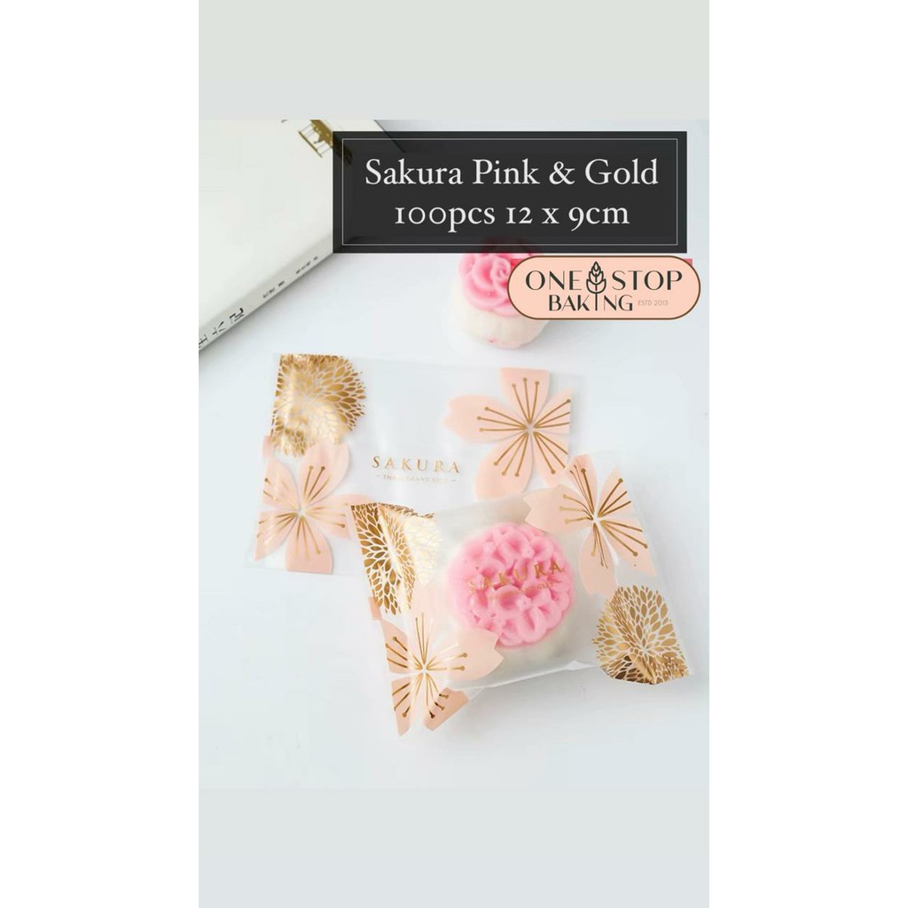 Plastic Cookies Sakura Pink & Gold