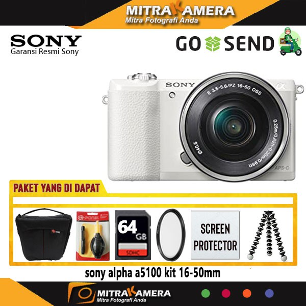 Sony Alpha A5100 Kit 16-50mm (Paket) | Shopee Indonesia