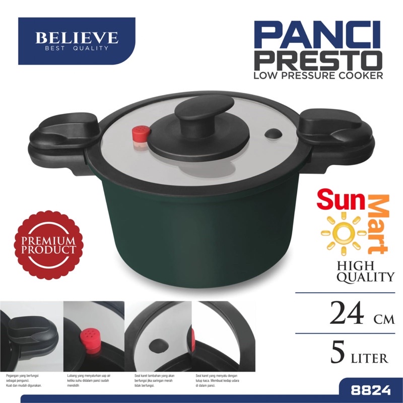 Panci Presto Believe 5L